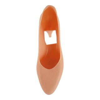 Vintage European Pink Plastic High Heel Shoe Mold For Sale