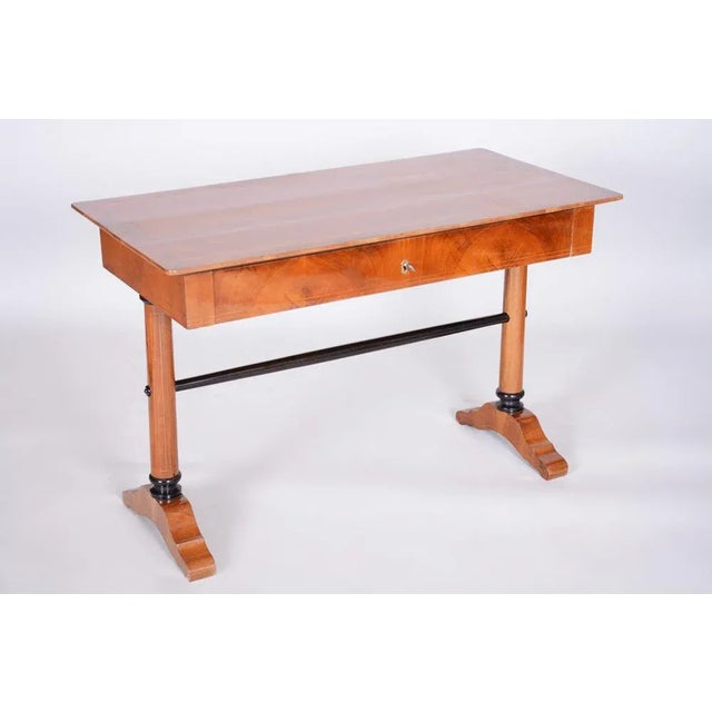 Biedermeier Writing Desk in Walnut, 1830s For Sale - Image 9 of 9