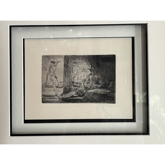 1990s Rembrandt Van Rijin, "The Golf Player", 1654 Etching For Sale - Image 4 of 10