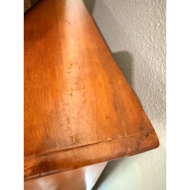 Wood Antique Tiger Maple Gentleman’s Chest of Drawers Late Victorian Curly Maple Chiffonier Refinished Fiddleback Wood Tallboy Cabinet 53" For Sale - Image 7 of 16