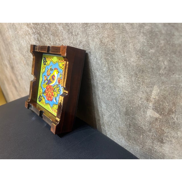 Elevate your smoking experience or your wall decor with this striking Handmade Ceramic and Wood Ashtray. Blending rustic...