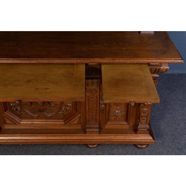 Brown Wilhelminian Buffet, Late 19th Century For Sale - Image 8 of 18