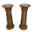 Plastic Vintage Egyptian Column Plant Stands Pedestals Carved Stone Look Resin Set of Two For Sale - Image 7 of 13
