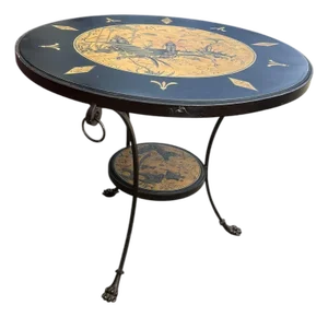 Sarreid Round Chinoiserie Gueridon Side Table