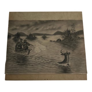 Rare Find 1884 “ No Chance for Life” by Arthur Burnett Frost Original Pencil & Charcoal Drawing For Sale