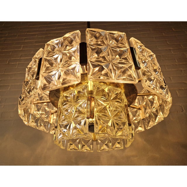 Mid-Century Modern Vintage Crystal Pendant by Egon Hillebrand for Hillebrand Lighting, 1960s For Sale - Image 3 of 14