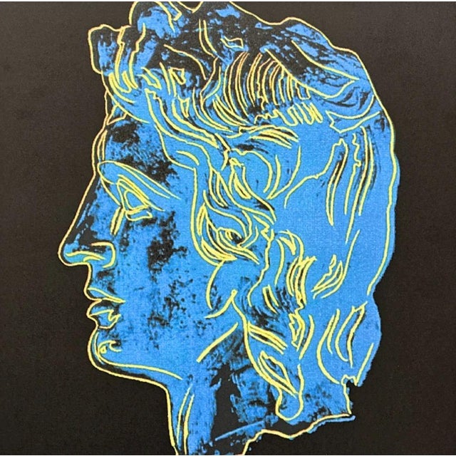 After Andy Warhol, ALexander the Great - Blue on Black Background, 1980s, Lithograph For Sale - Image 4 of 7