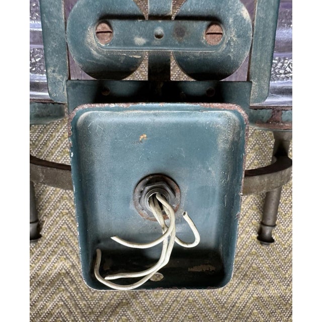 Art Deco Early 20th Century Art Deco Modernist Bronze Steel Amethyst Consolidated Art Glass Sconce For Sale - Image 3 of 10