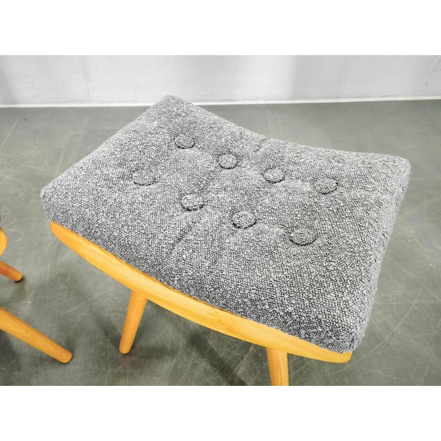 Mid-Century Maple Stools, Former Czechoslovakia, 1960s, Set of 2 For Sale - Image 6 of 9