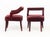 Brabbu Red Velvet Upholstered Chairs, Pair For Sale In New York - Image 6 of 7