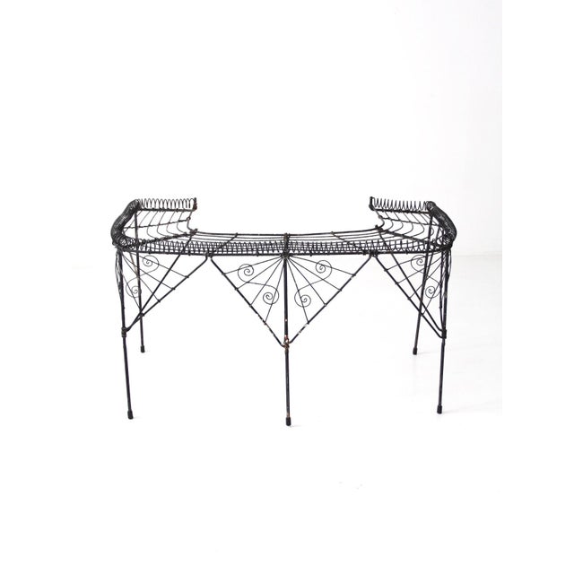 Antique Victorian Black Wire Plant Stand For Sale - Image 10 of 10