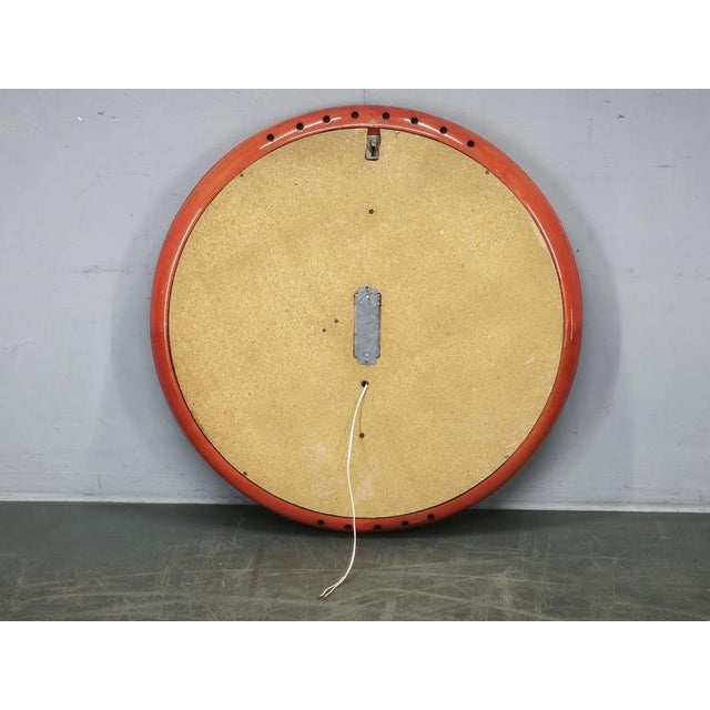 Italian Space Age Illuminated Round Wall Mirror, 1970s For Sale - Image 12 of 13
