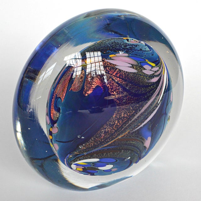 Rollin Karg Art Glass Paperweight Sculpture Chairish