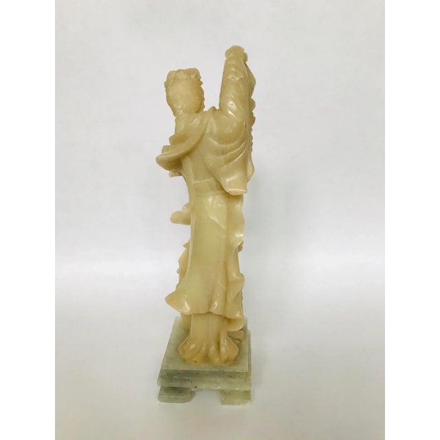 Vintage Soapstone Figure of an Immortal Beauty For Sale - Image 4 of 11
