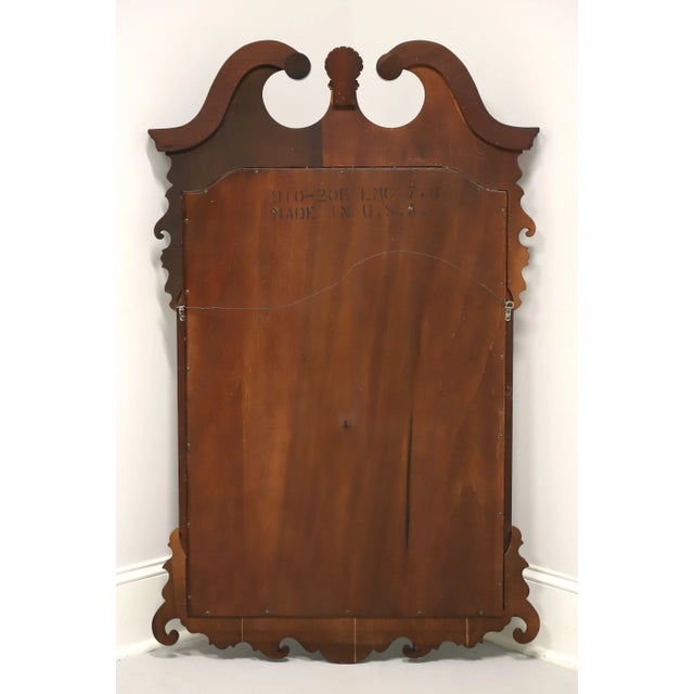 Wood Link-Taylor Heirloom Broken Arch Solid Mahogany Chippendale Beveled Wall Mirror For Sale - Image 7 of 10