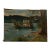 Signed 1948 European Naïve Folk Art Mountain Lake & Island Villa Oil on Canvas For Sale