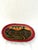 Colorful carved wood shallow bowl with a hand-painted scene of Palín. Palin is a municipality in Escuintla, Guatemala,...