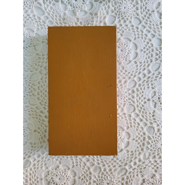 1970s Boho Hand Painted Wooden Floral Storage Box For Sale - Image 4 of 7