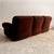Vintage Three-Seater Sofa in Burgundy Red Velvet, Italy, 1970s For Sale - Image 10 of 11