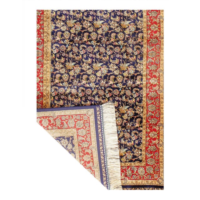 Viscose on a cotton foundation. This rug has a dense, soft pile, and excellent quality, to ensure that you will enjoy the...