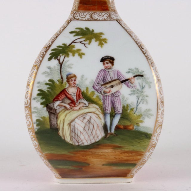 Dresden Porcelain Vases, Set of 2 For Sale - Image 11 of 16