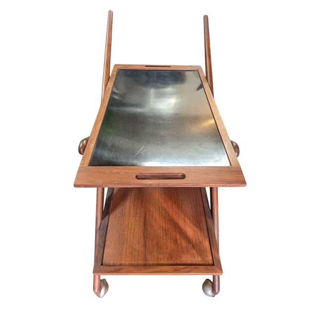 1960s 1960s Danish Rolling Reversible Tea Cart by Grete Jalk For Sale - Image 5 of 5