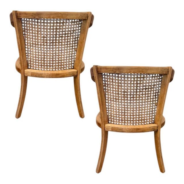 Frech Country Caned Accent Chairs For Sale - Image 4 of 7
