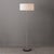 Nova of California Slimline Floor Lamp with White Linen Drum Shade and Black Marble Base 18 inch diameter x 8 inch height...