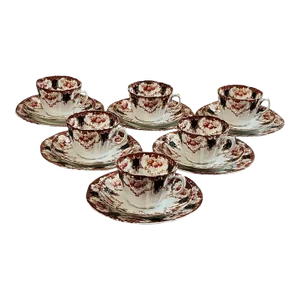 1925 Royal Albert Imari Style Tea Trios - 6 Sets- 18 Pieces
