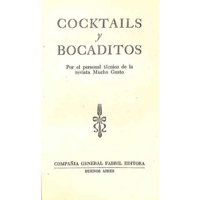 Traditional Cocktails Y Bocaditos For Sale - Image 3 of 5