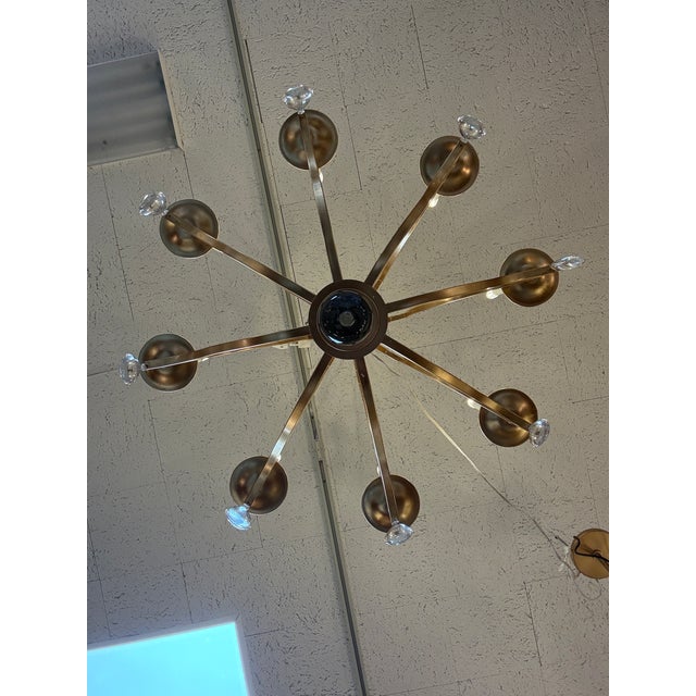 John-Richard Gold Leaf Swag Chandelier For Sale - Image 10 of 12
