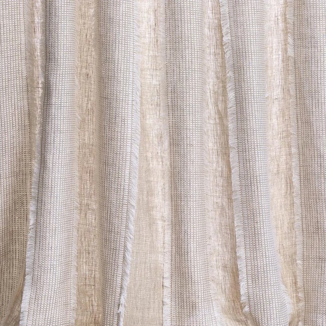 Sample - Schumacher Tulum Casement Fabric in Flax For Sale In Charlotte - Image 6 of 6