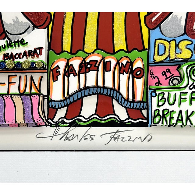 3D constructed mixed media serigraph on paper. Hand signed lower right by Charles Fazzino. Hand numbered 28 AP lower left....