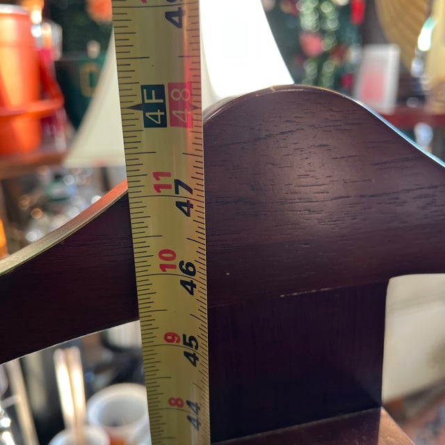 1970s 1970s Greek Key Wooden Valet Floor Piece For Sale - Image 5 of 9