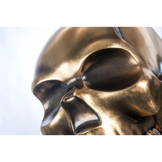 Italian Teschio Foglia Oro Anticata Sculpture by VG Design and Laboratory Department For Sale - Image 4 of 10