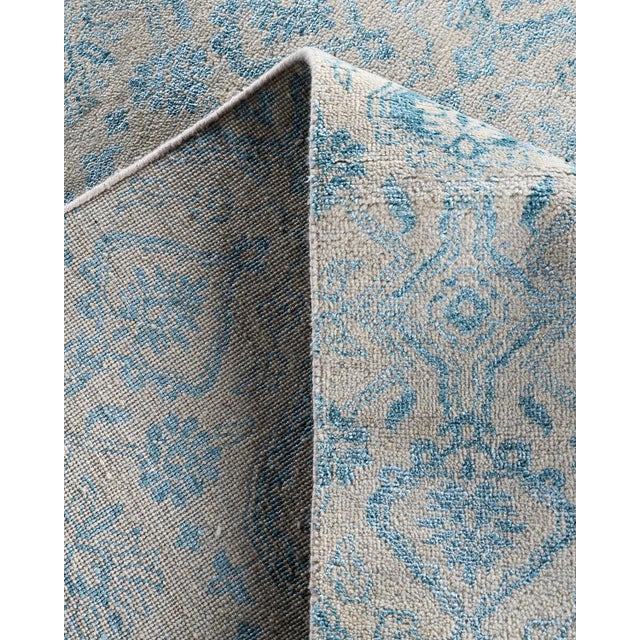 Ikat, One-of-a-Kind Hand-Knotted Area Rug - Beige, 9' 0" x 12' 2" For Sale In New York - Image 6 of 8