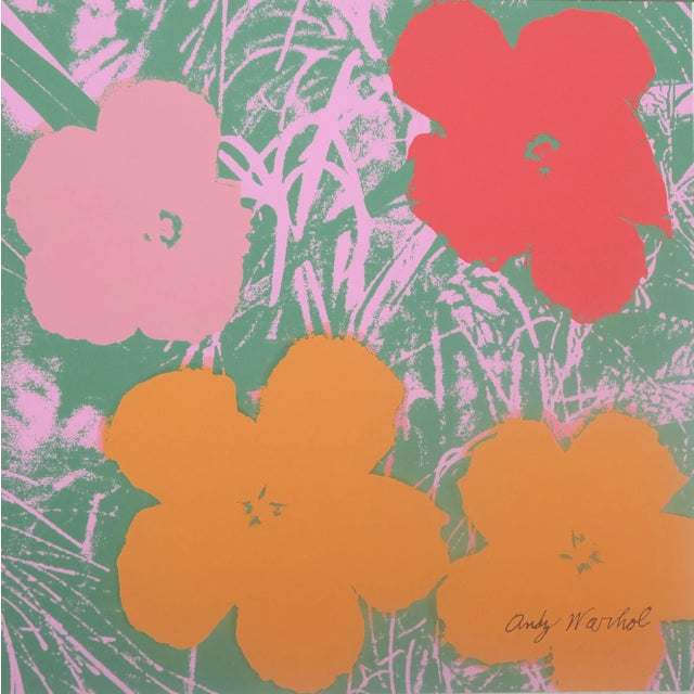 1986 Carnegie Museum of Art Andy Warhol Flowers 65 Lithograph For Sale