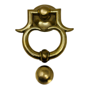 Georgian Style Solid Polished Brass Door Knocker 1940s