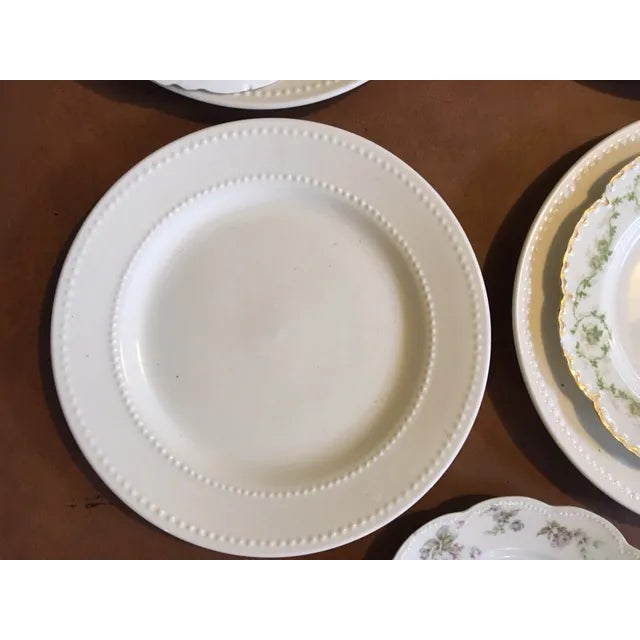 White 1900 Limoges Floral China Mix & Match Plates on Chargers - 4 Piece Set For Sale - Image 8 of 10
