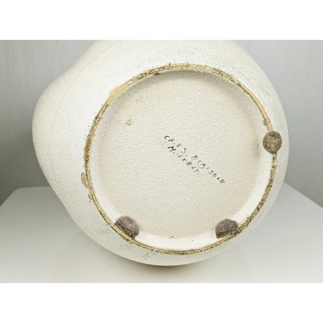 Mid-Century Hand-Painted Ceramic Vase or Umbrella Stand by L. Poggi Assalini for CE AS Albisola, Italy, 1950s For Sale - Image 12 of 17