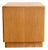 Vintage Waterfall Oak Cube Side Table Pedestal End Table in the Style of Dunbar and Milo Baughman For Sale