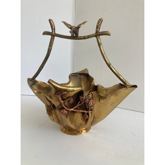 Metal French Early 20th Century Art Nouveau Gilt Bronze Chinoiserie Centerpiece For Sale - Image 7 of 11