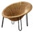 Vintage Italian Modern Boho Rattan Spherical Bowl Chair, 1950s For Sale