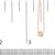 10K Rose Gold 1/2 Carat Round Brilliant-Cut Diamond Modern Bezel-Set Solitaire 16"-18" Pendant Necklace (H-I Color, SI2-I1 Clarity) For Sale In New York - Image 6 of 6
