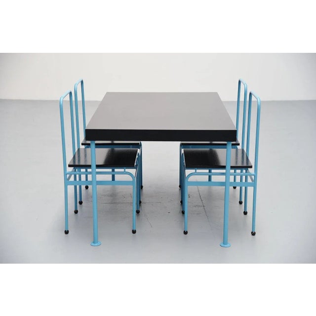 Dining Set by JJP Oud for Kollektor Perpetuel, Holland, 1979, Set of 5 For Sale - Image 4 of 8