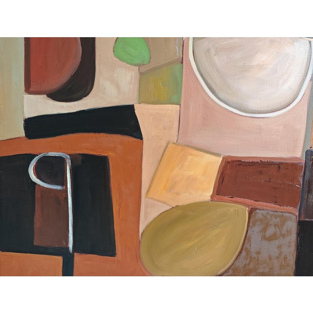 Topographie Du Reve, Large Abstract Geometric, Textured, Expressionism, Framed by Sophie Dumont For Sale - Image 6 of 8