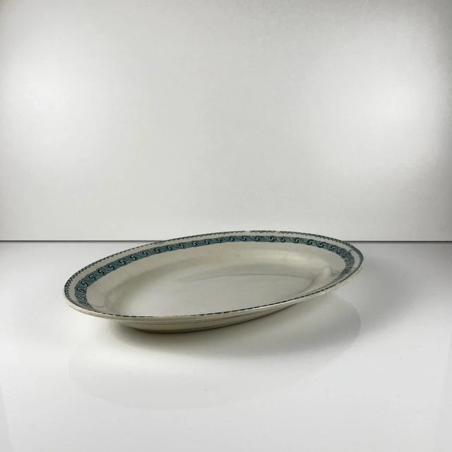 1920s Large Oval Earthenware Rachel Dish from Moulins des Loups & Hamage, 1920s For Sale - Image 5 of 9