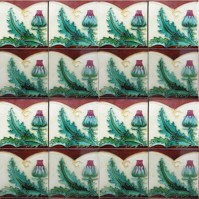 Antique Green Tile, 1920s For Sale - Image 10 of 11