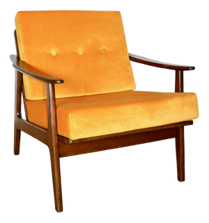 Mid-Century Yugoslavian Armchair in Golden Yellow