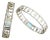 2 Ct Brilliant Cut Diamond Metro Women 14 Kt White Gold Diamond Bangle Bracelet For Sale